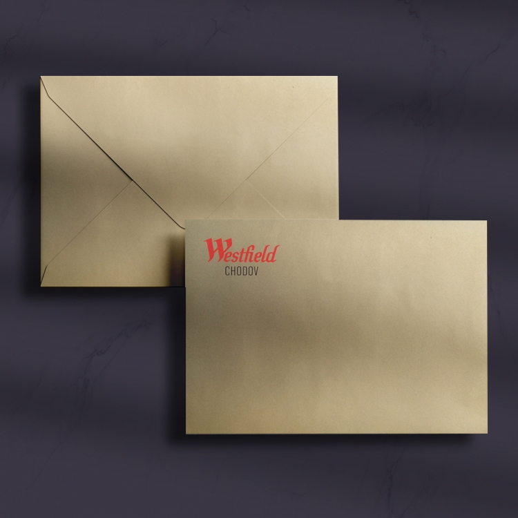 CUSTOM ENVELOPES // PRINT <br /> PANTONE METALLIC GOLD